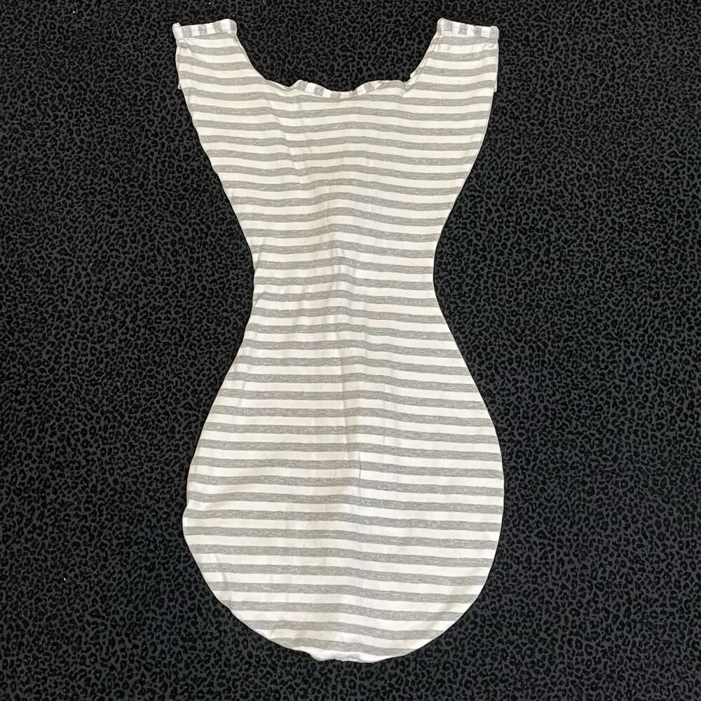 Swaddle Designs Transitional Swaddle Sack Medium 3-6 Months Cotton Grey White